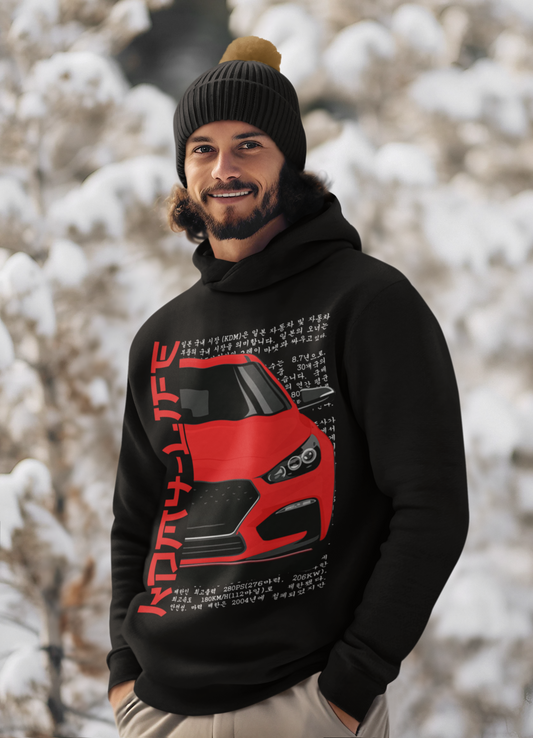 I30N Front Red - Organic Fashion Hoodie