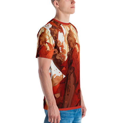 Herren-T-Shirt Anime Style Allover