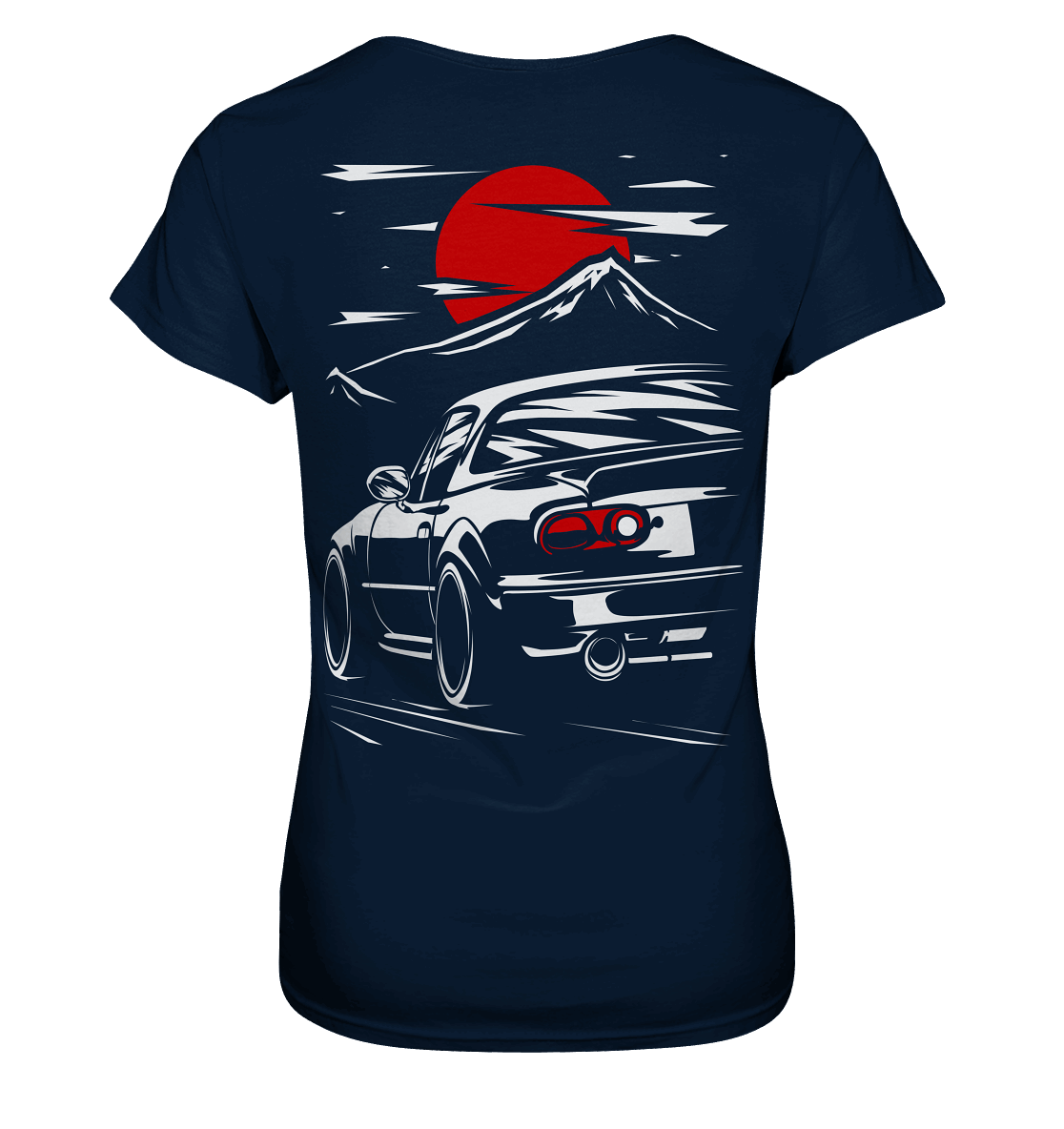 MX-5 Sunset Sketch - Ladies Premium Shirt