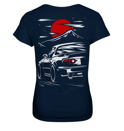 MX-5 Sunset Sketch - Ladies Premium Shirt