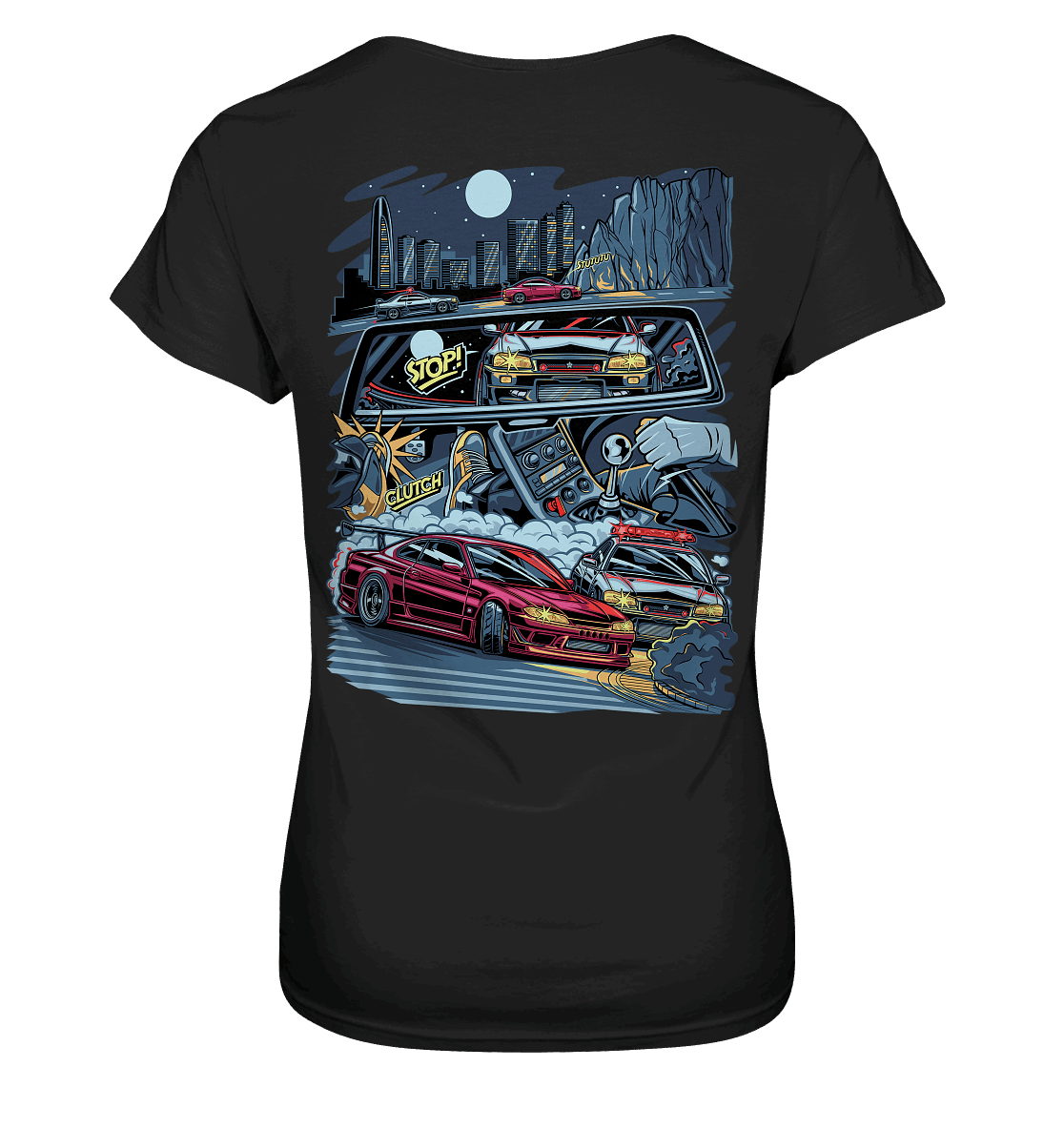 JDM4-Life Comic Pursuit - Ladies Premium Shirt