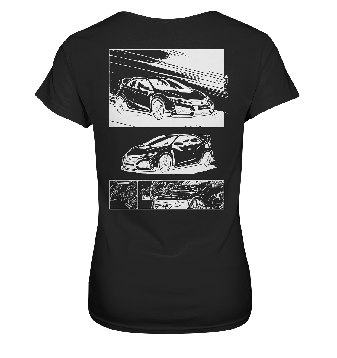 Civic FK2 Front & Back  - Ladies Premium Shirt