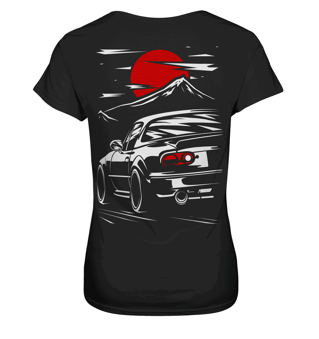 MX-5 Sunset Sketch - Ladies Premium Shirt