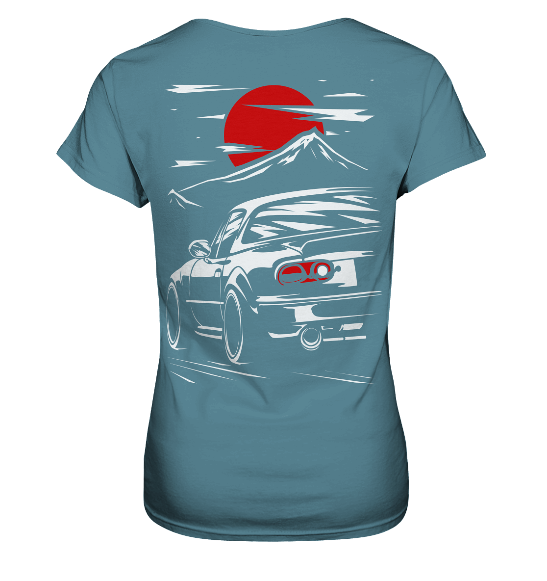 MX-5 Sunset Sketch - Ladies Premium Shirt