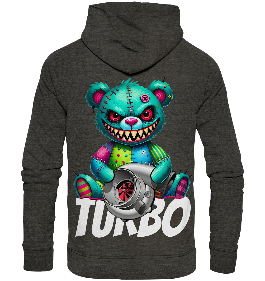 Zombie Turbo Teddy - Organic Fashion Hoodie