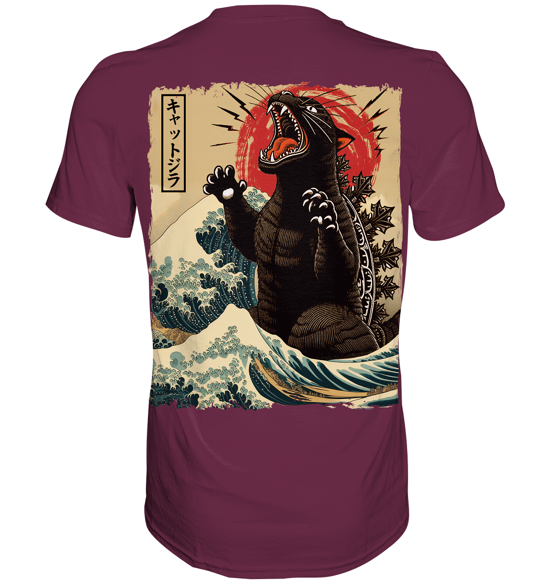 Japanese Catzilla Wave - Premium Shirt