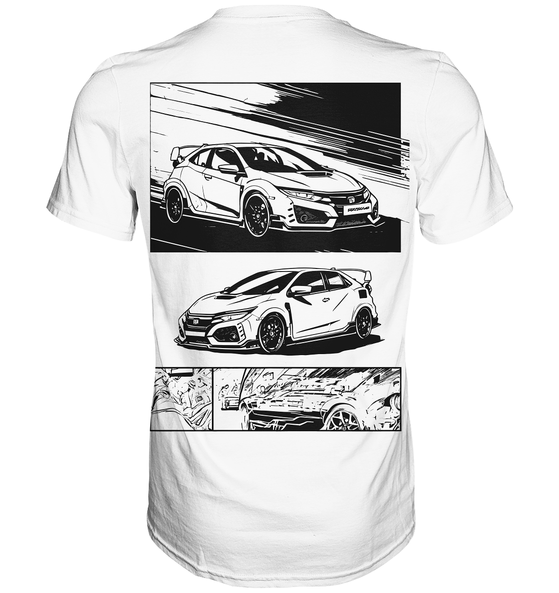 Civic FK2 Front & Back  - Premium Shirt