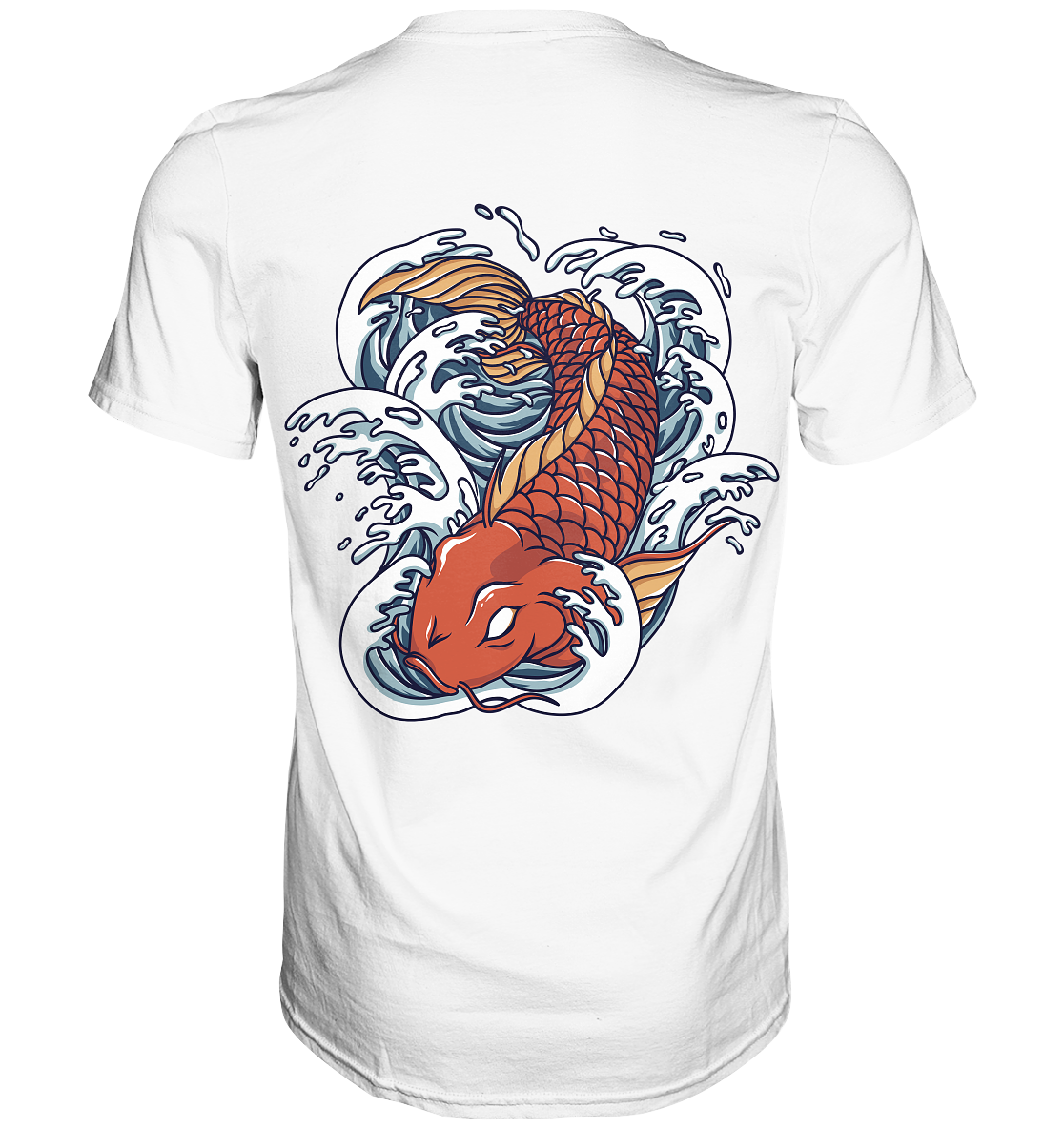 Red Koi Wave  - Premium Shirt