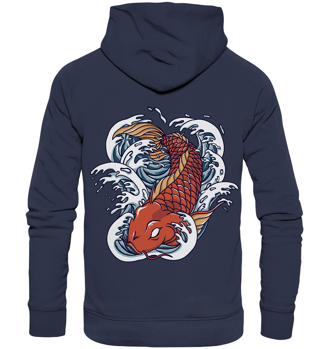 Red Koi Wave  - Premium Unisex Hoodie