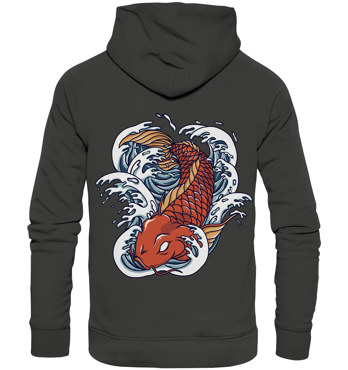 Red Koi Wave  - Premium Unisex Hoodie