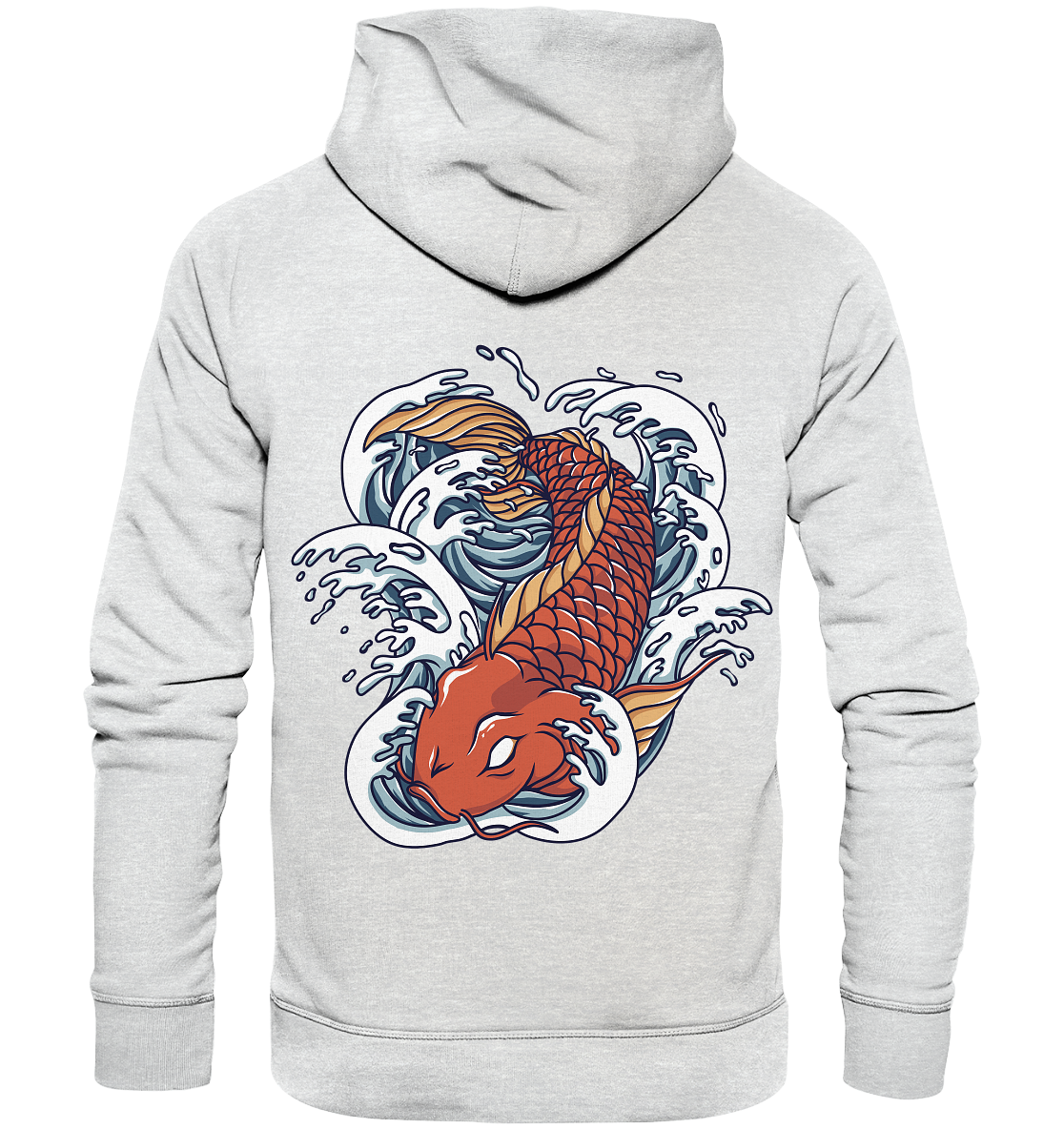 Red Koi Wave  - Premium Unisex Hoodie