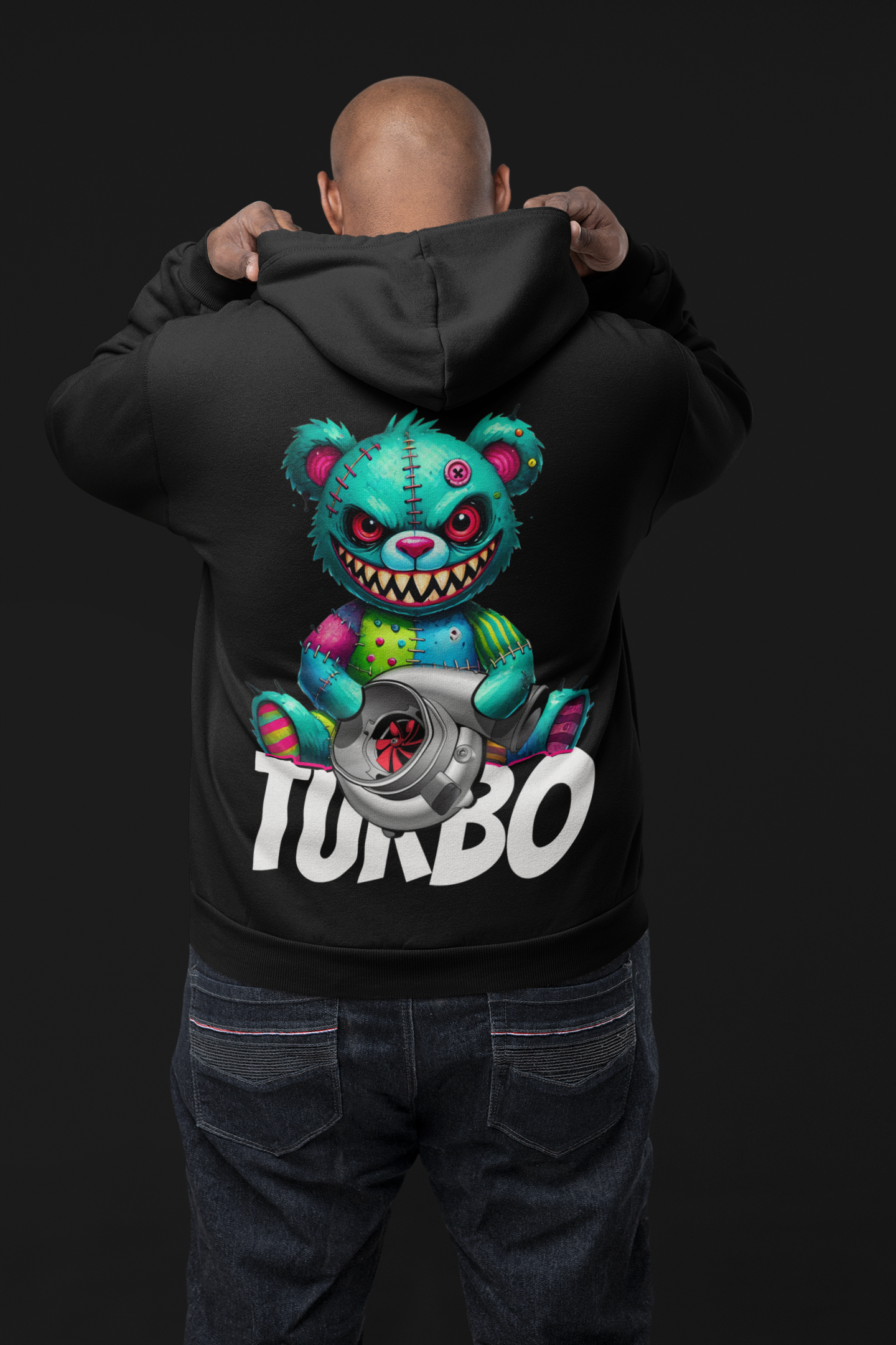 Zombie Turbo Teddy - Organic Fashion Hoodie