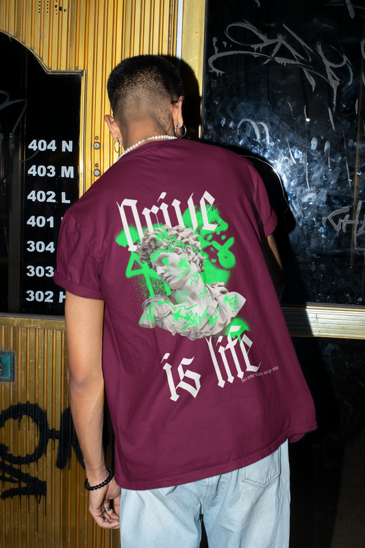 Drive is Life - Heavy Oversized Organic Shirt