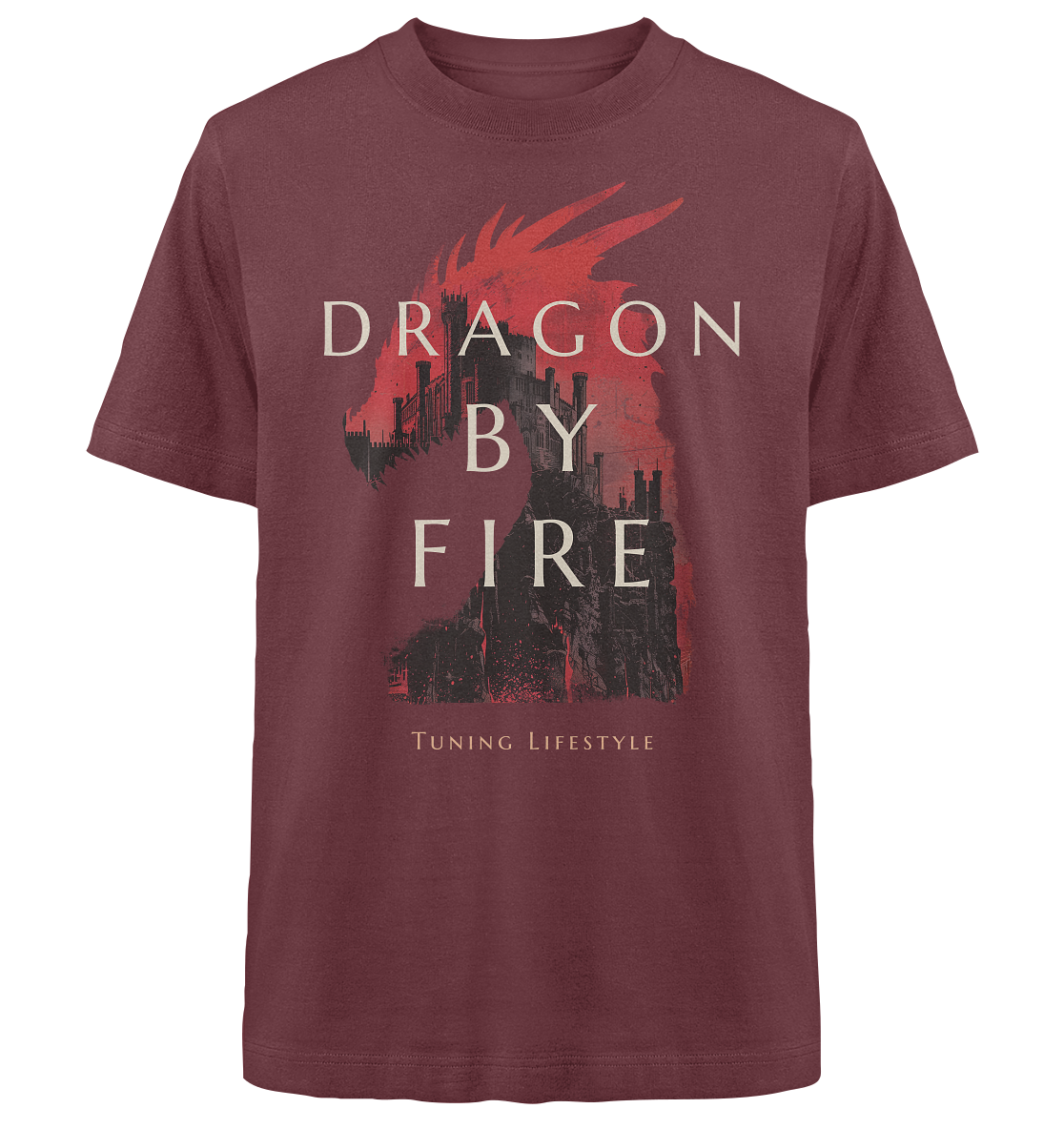 Dragon By Fire  - Heavy Oversized Organic Shirt