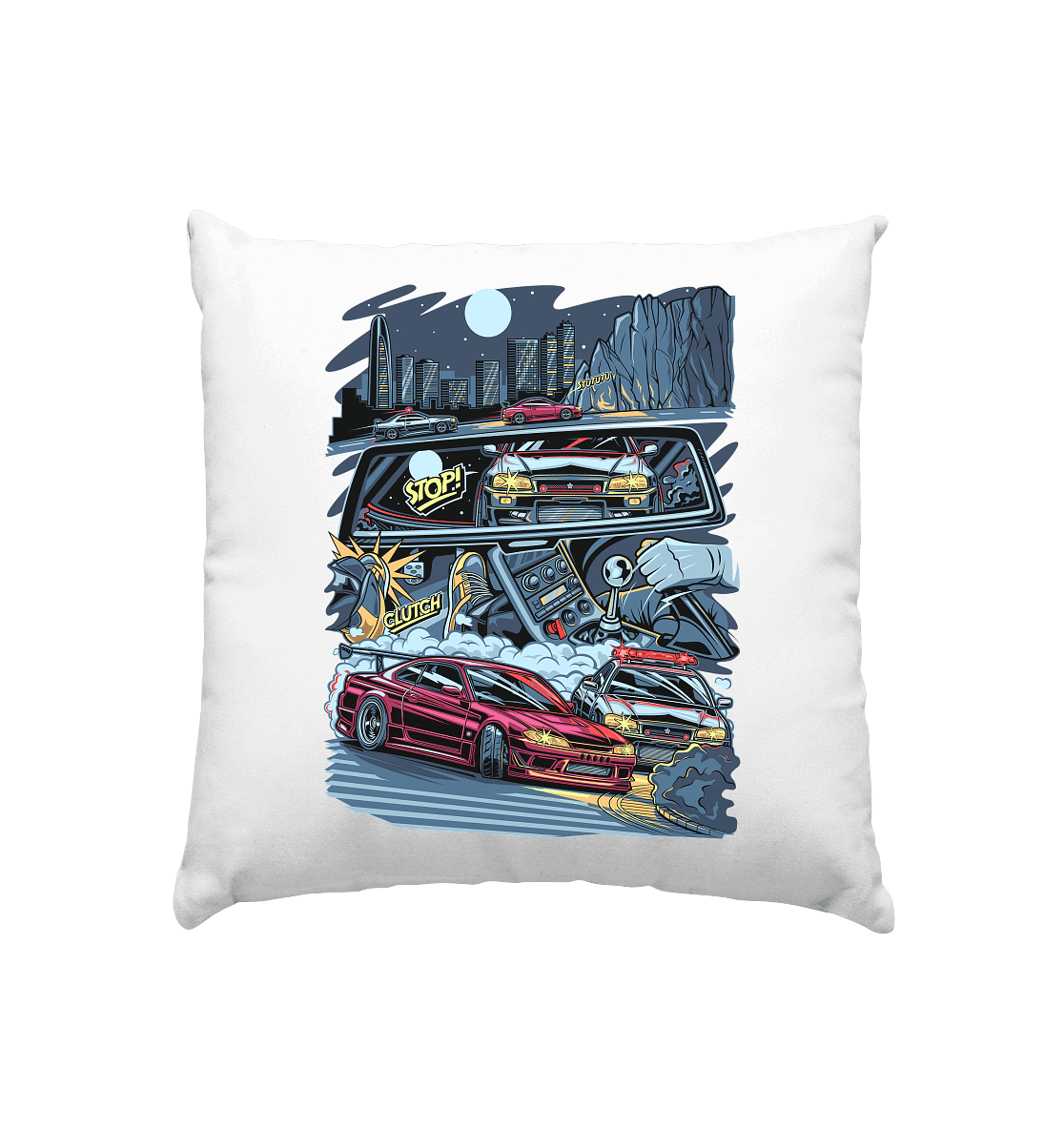 JDM4-Life Comic Pursuit - Kissen 40x40cm