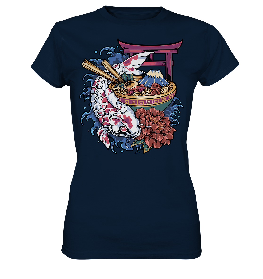 Koi Wave Ramen - Ladies Premium Shirt