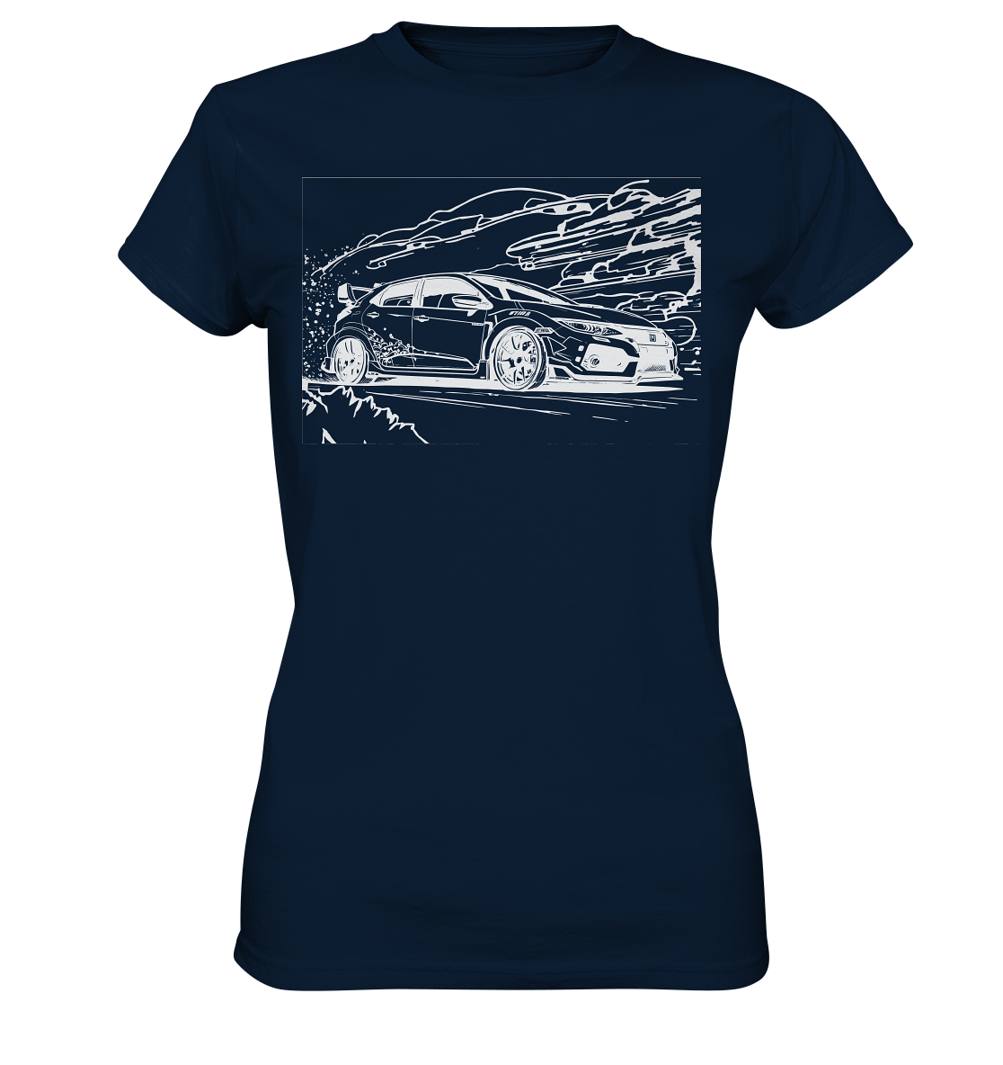 Civic FK2 Front & Back  - Ladies Premium Shirt