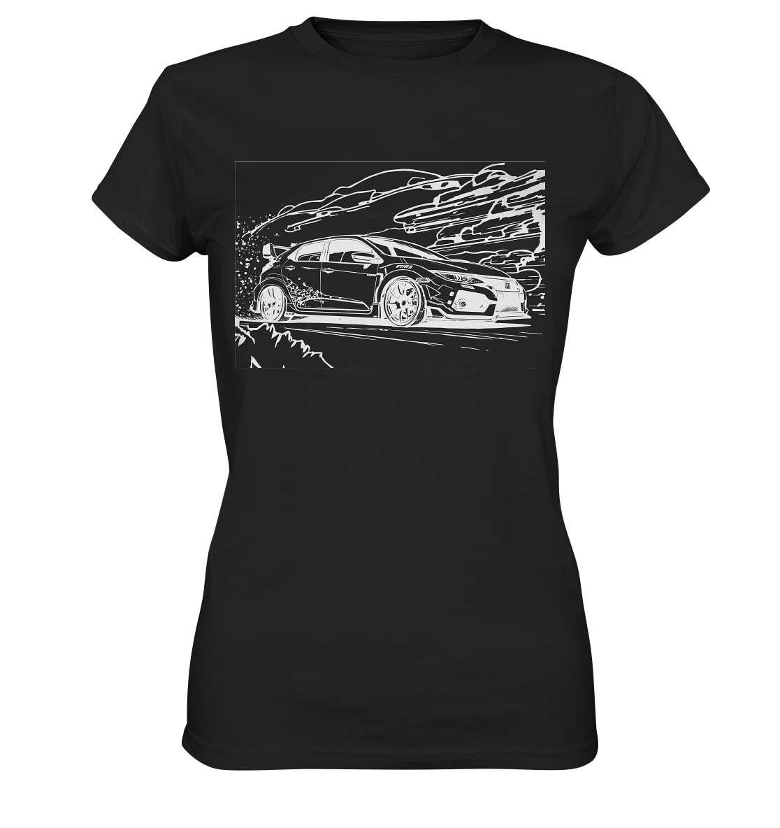 Civic FK2 Front & Back  - Ladies Premium Shirt