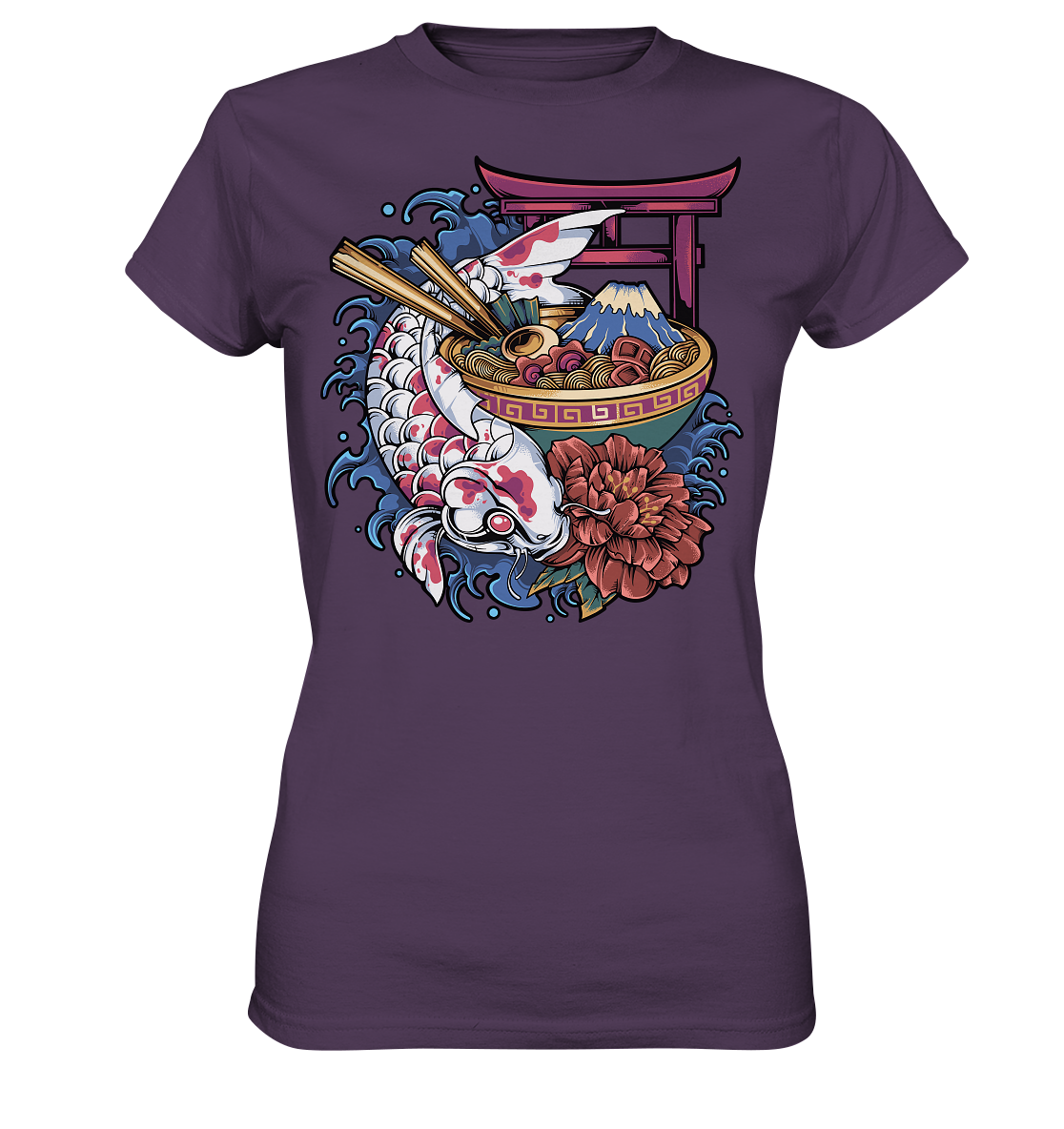 Koi Wave Ramen - Ladies Premium Shirt