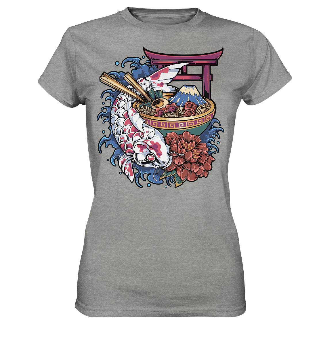 Koi Wave Ramen - Ladies Premium Shirt