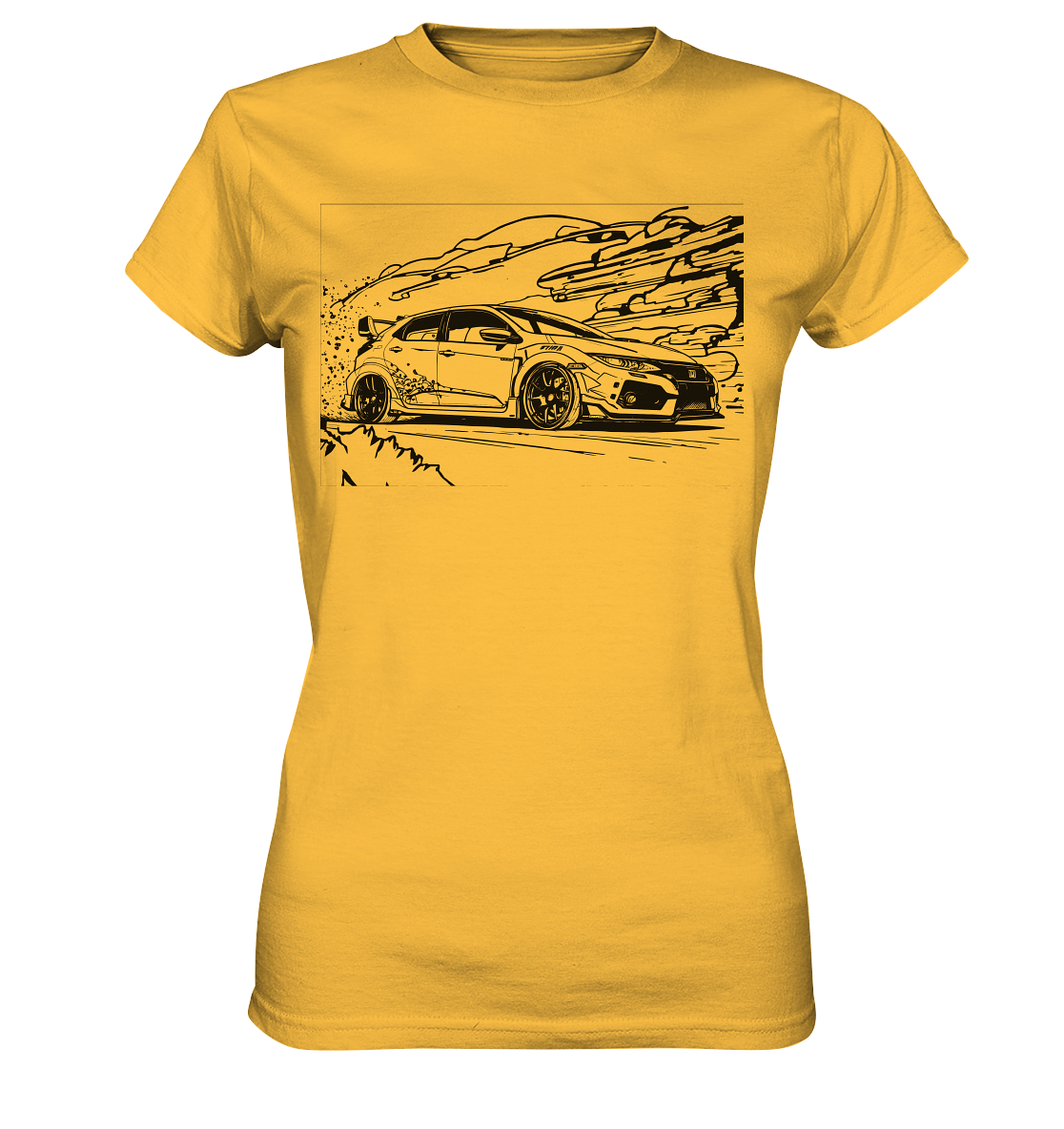 Civic FK2 Front & Back  - Ladies Premium Shirt