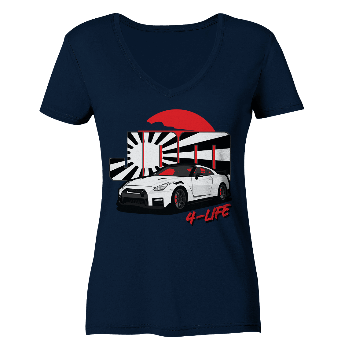 JDM4-Life R35 Merch - Ladies V-Neck Shirt