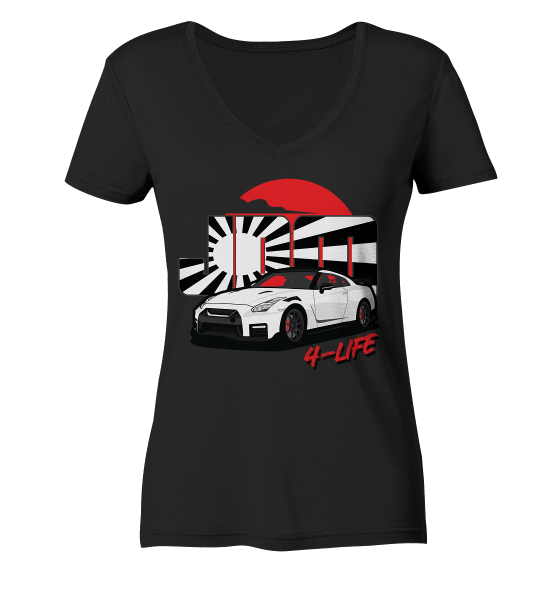 JDM4-Life R35 Merch - Ladies V-Neck Shirt