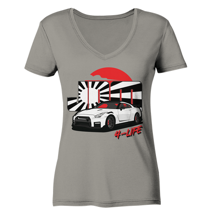 JDM4-Life R35 Merch - Ladies V-Neck Shirt