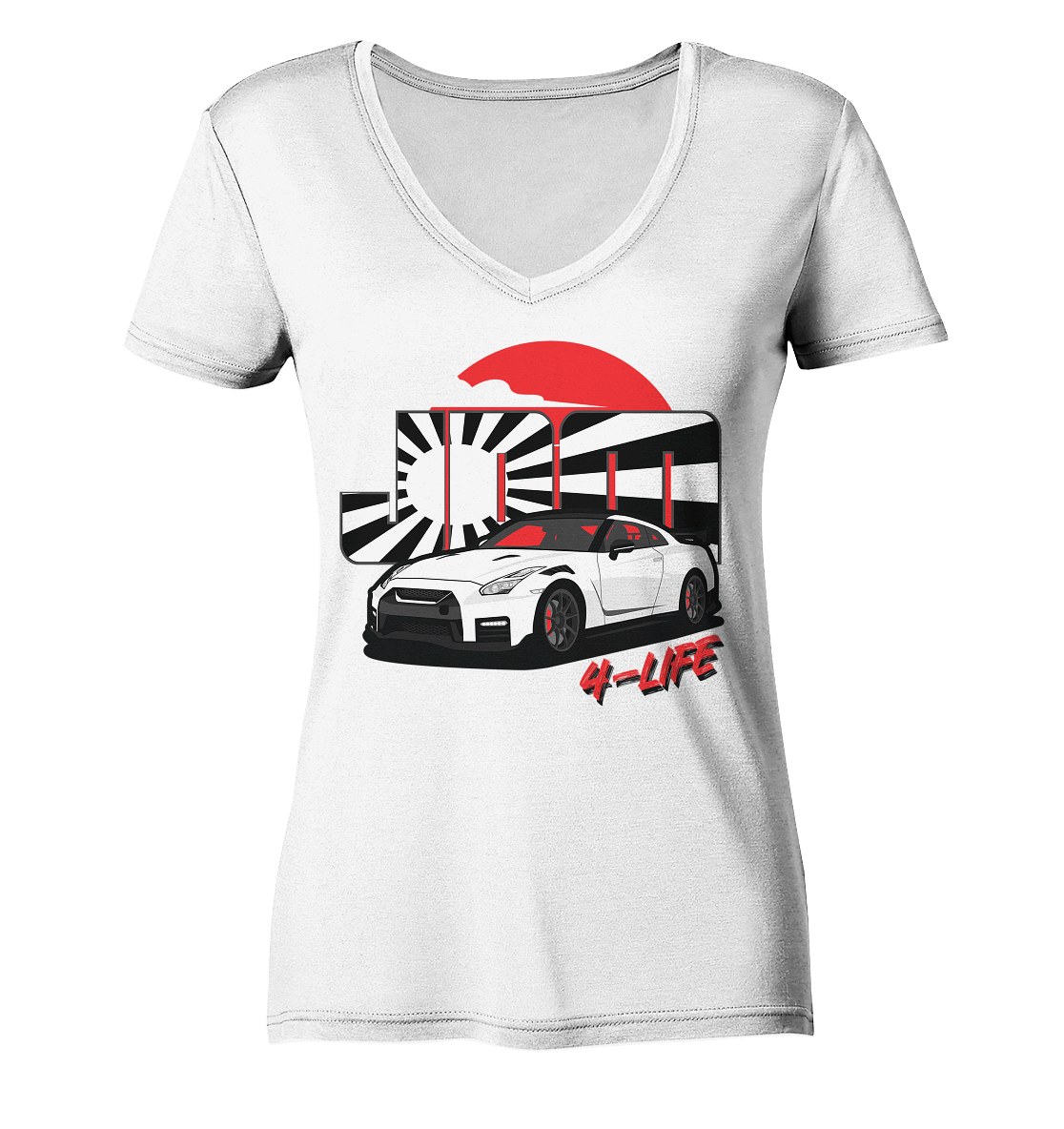 JDM4-Life R35 Merch - Ladies V-Neck Shirt