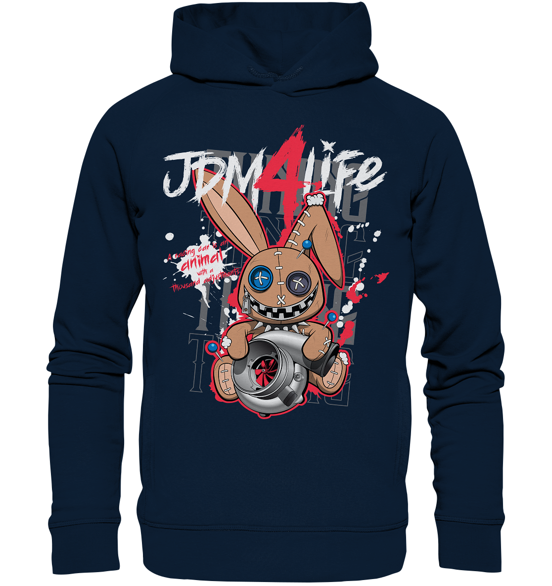 Turbo Bunny  - Organic Fashion Hoodie