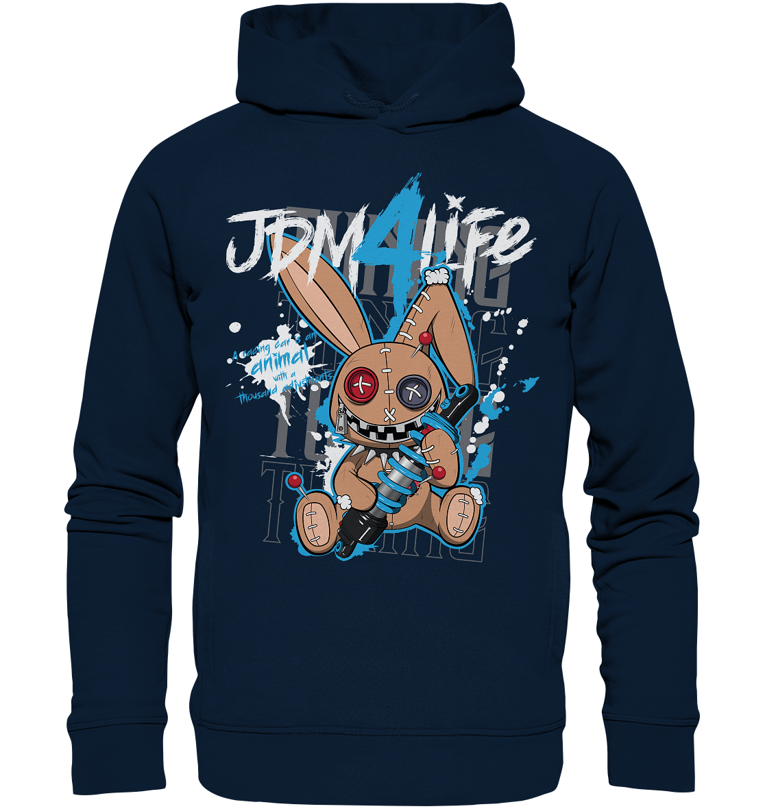 Static Bunny - Organic Fashion Hoodie