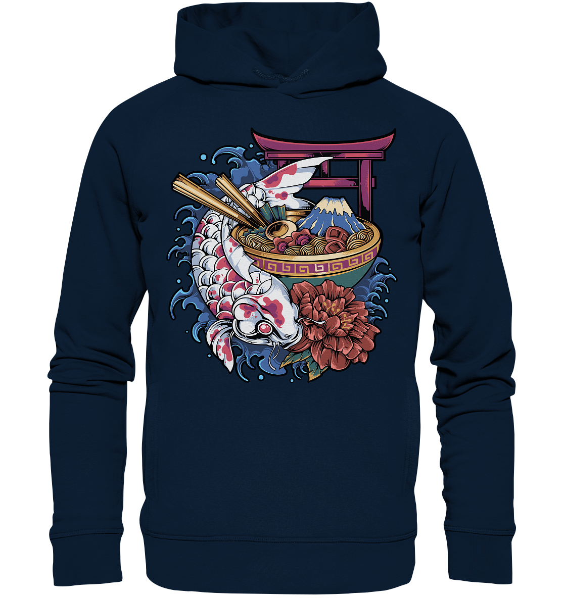 Koi Wave Ramen - Organic Fashion Hoodie