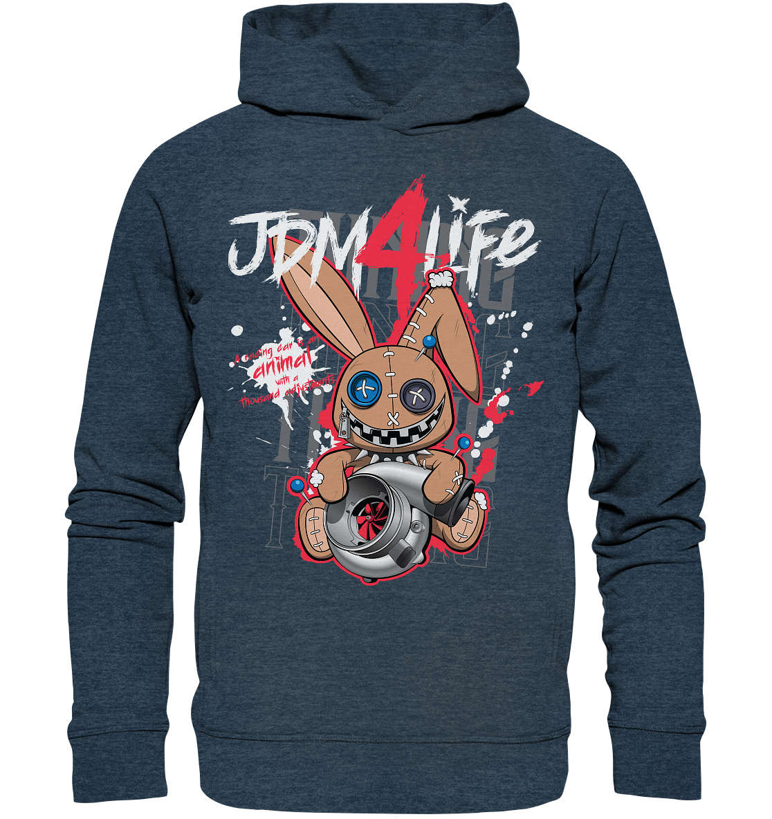 Turbo Bunny  - Organic Fashion Hoodie