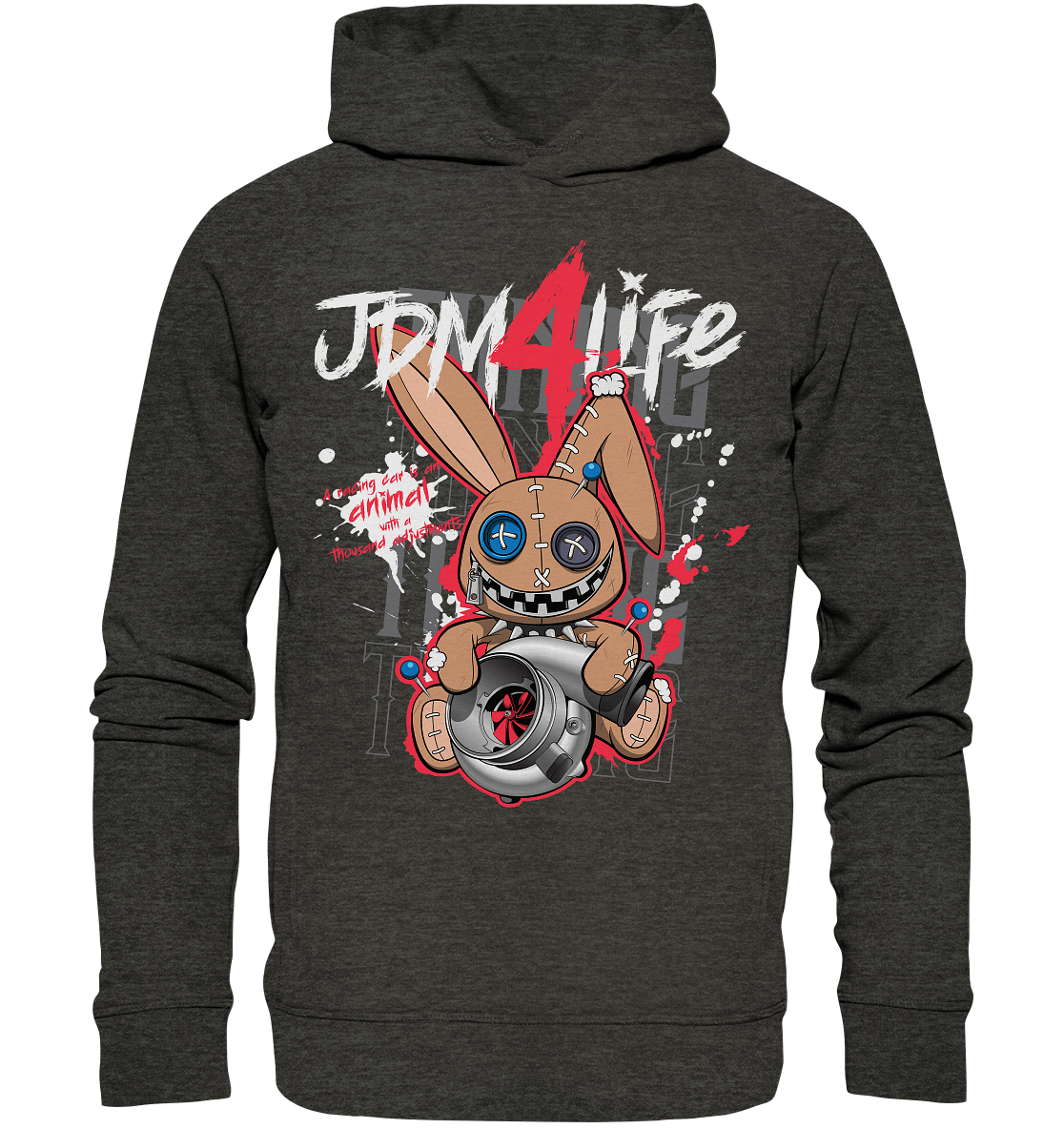 Turbo Bunny  - Organic Fashion Hoodie