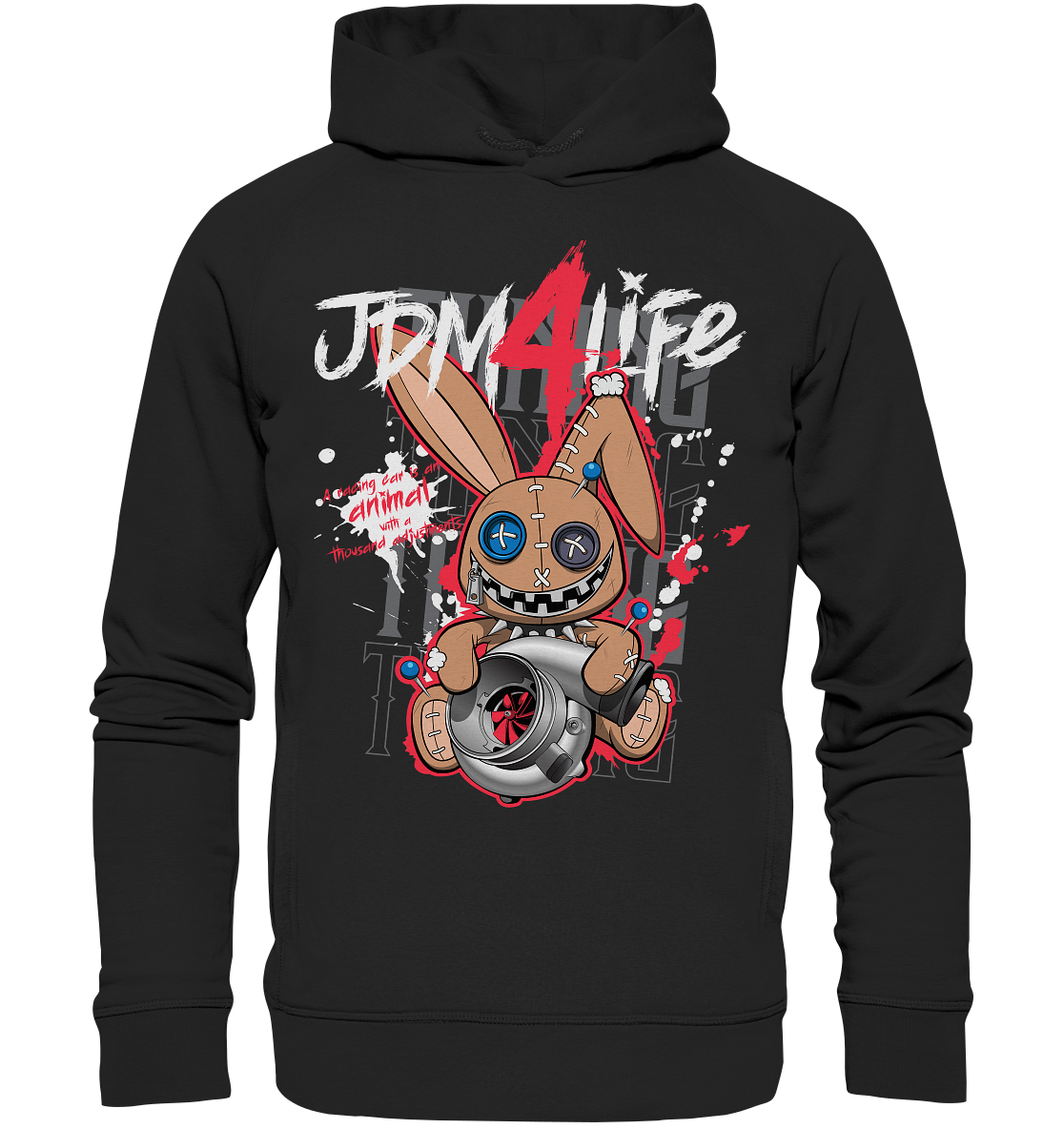 Turbo Bunny  - Organic Fashion Hoodie