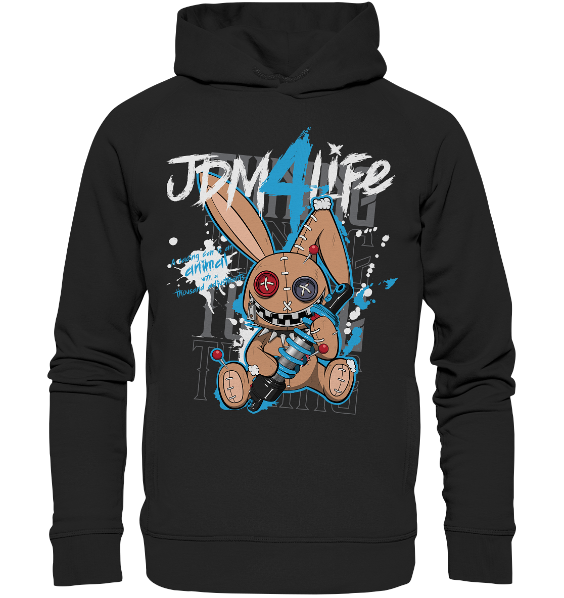 Static Bunny - Organic Fashion Hoodie