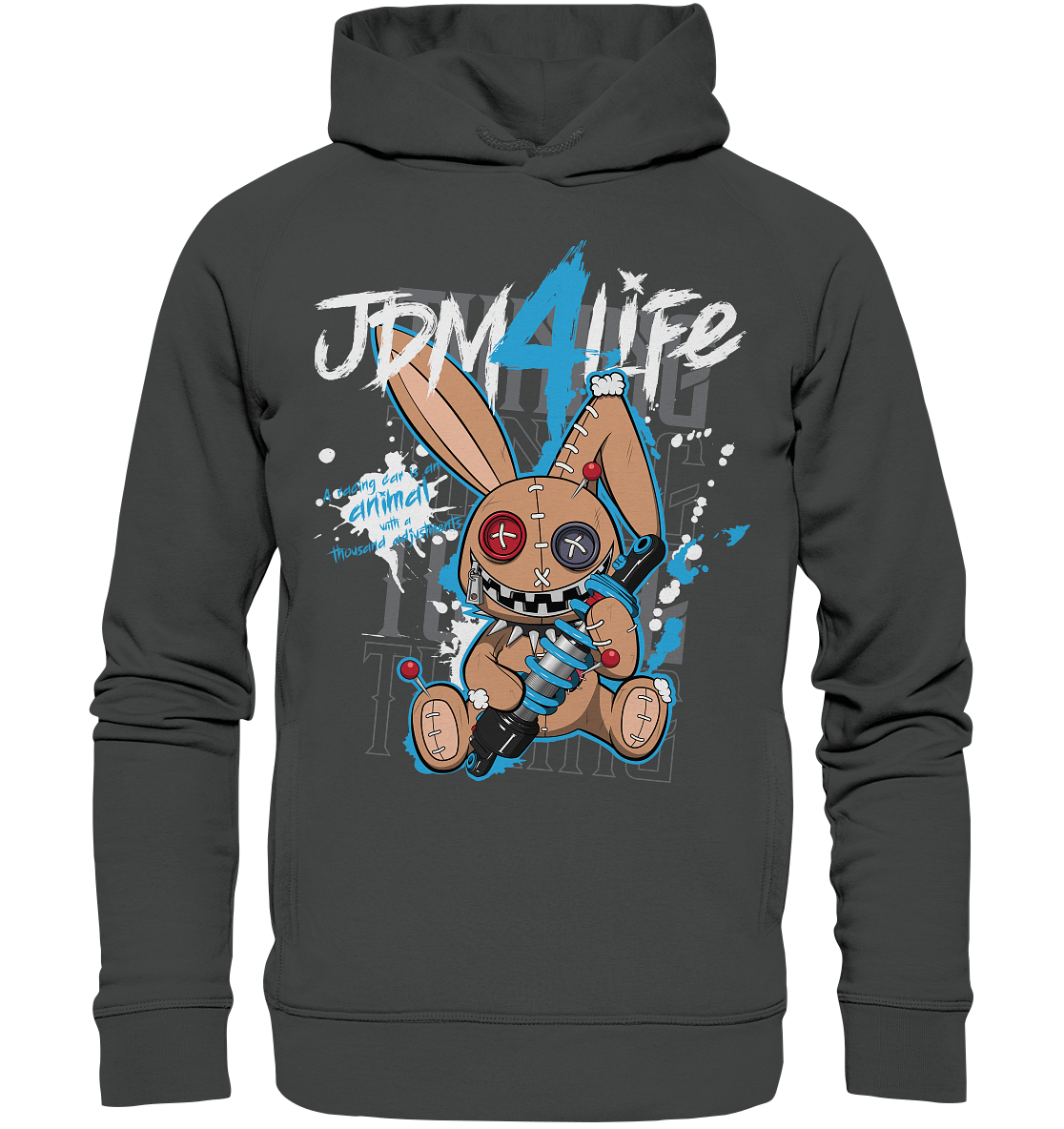 Static Bunny - Organic Fashion Hoodie