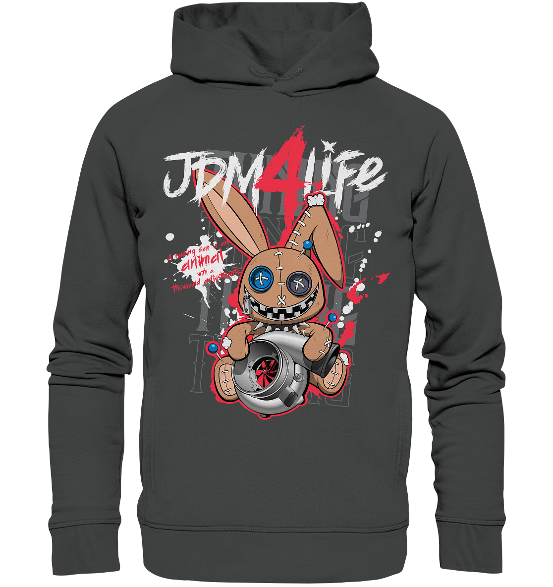 Turbo Bunny  - Organic Fashion Hoodie