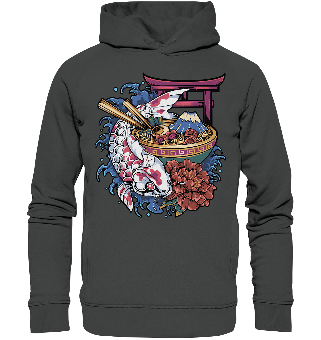 Koi Wave Ramen - Organic Fashion Hoodie