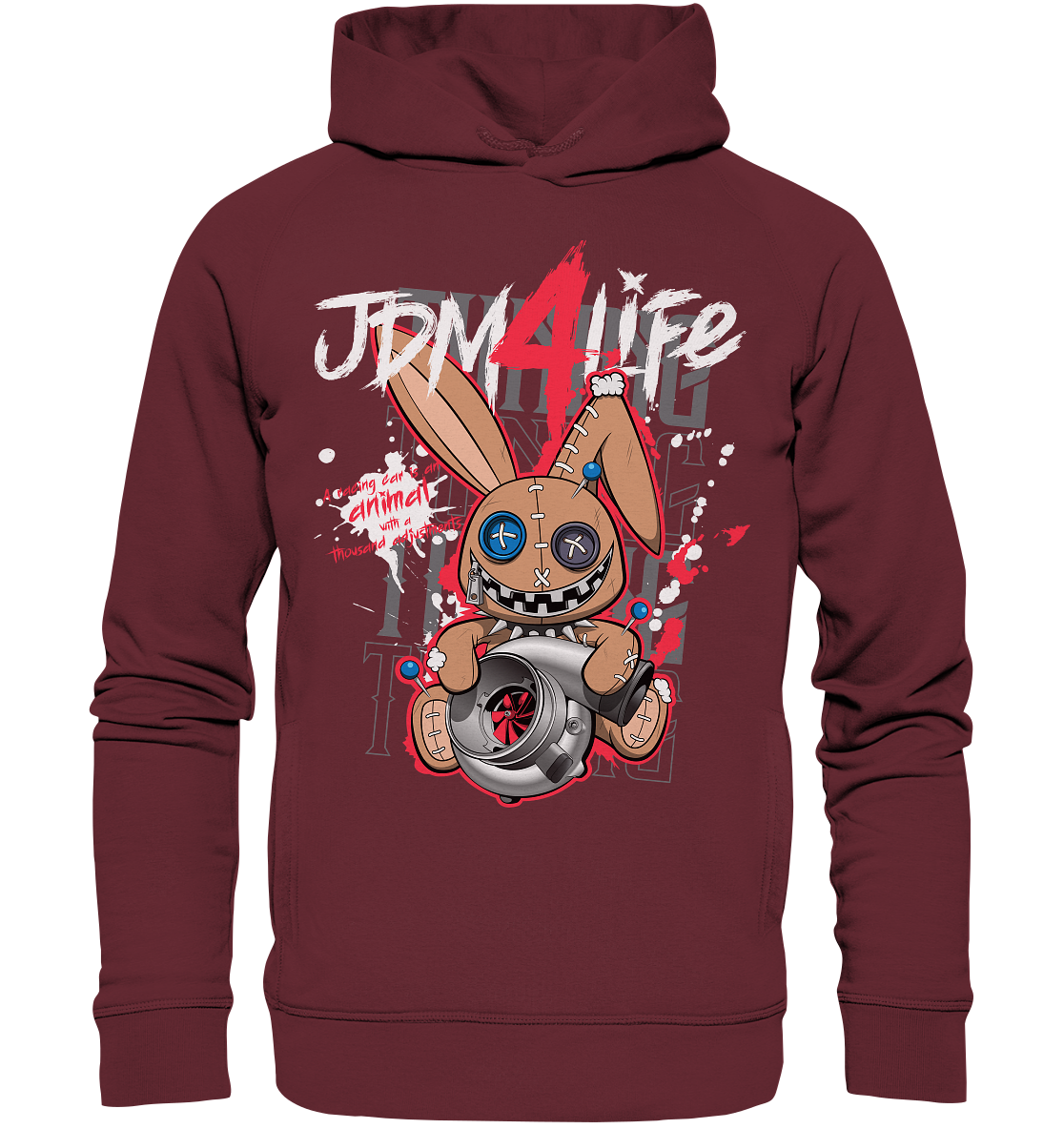 Turbo Bunny  - Organic Fashion Hoodie