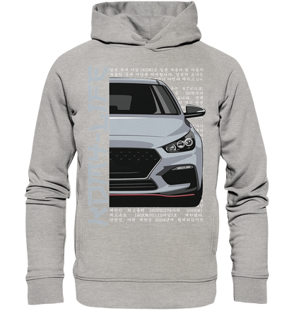 I30N Front Grey - Organic Fashion Hoodie