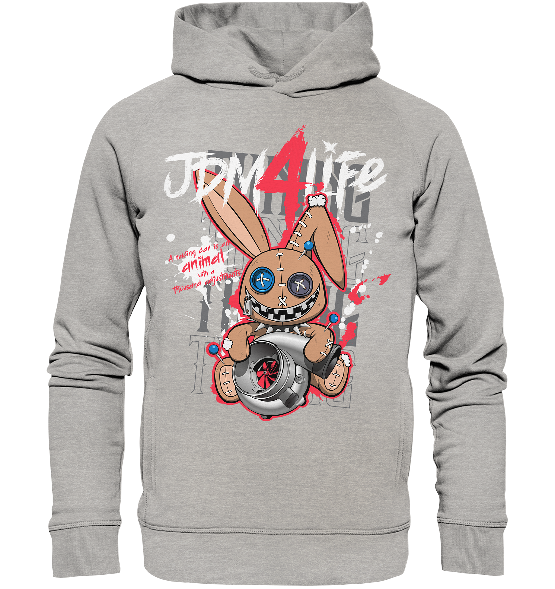 Turbo Bunny  - Organic Fashion Hoodie