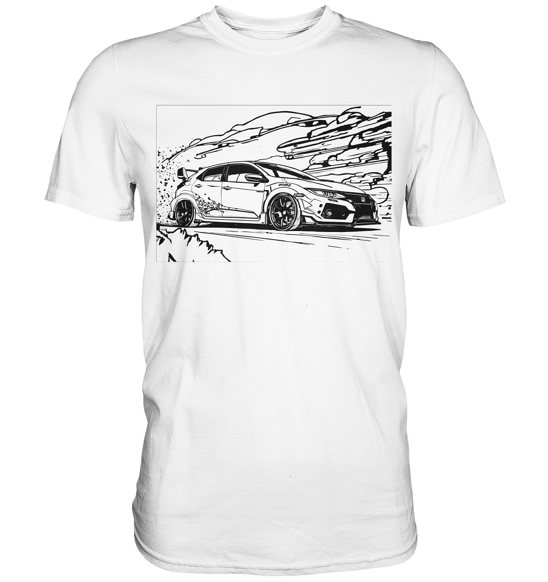 Civic FK2 Front & Back  - Premium Shirt