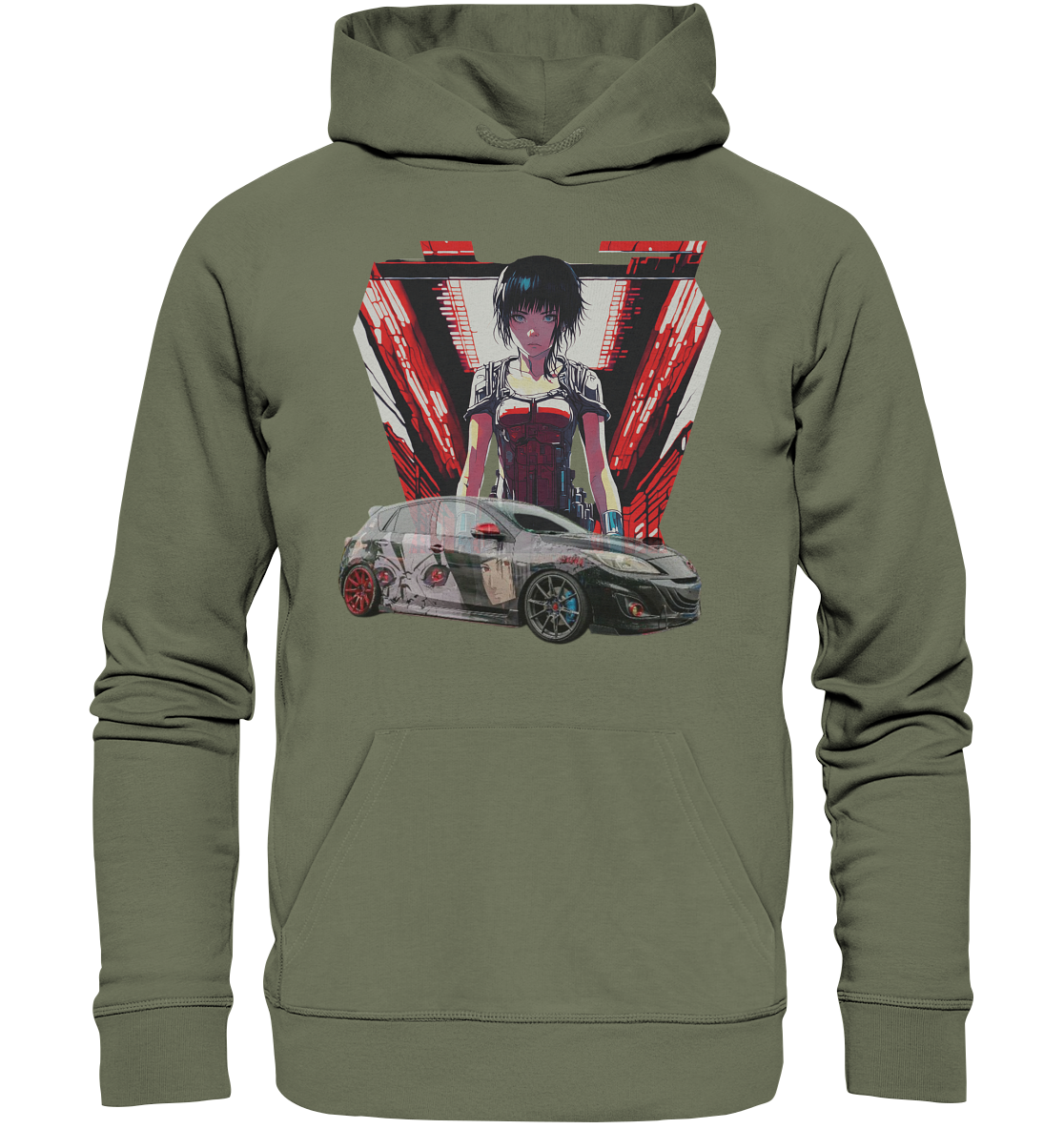 3 M P S Anime car  - Premium Unisex Hoodie