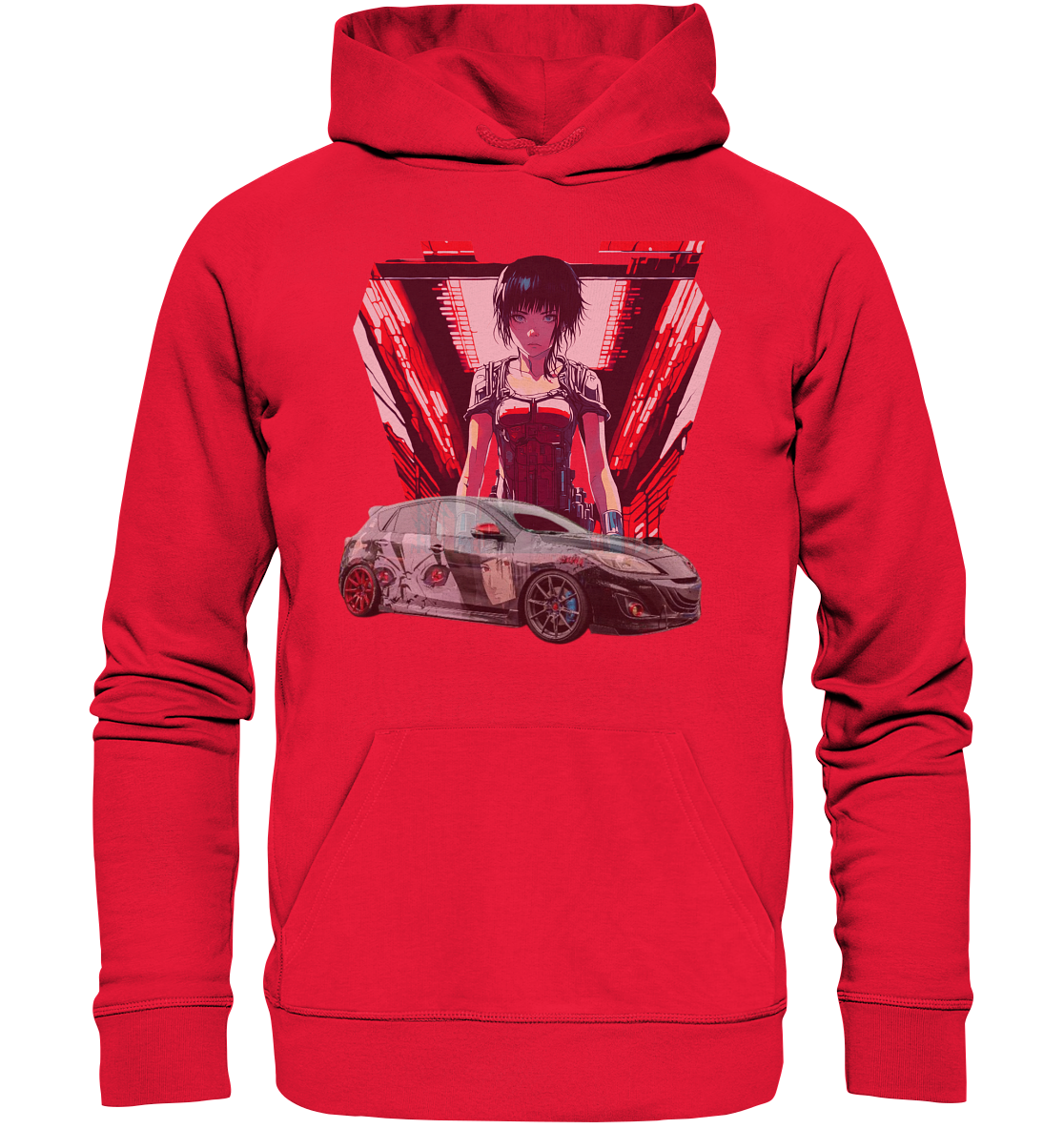 3 M P S Anime car  - Premium Unisex Hoodie