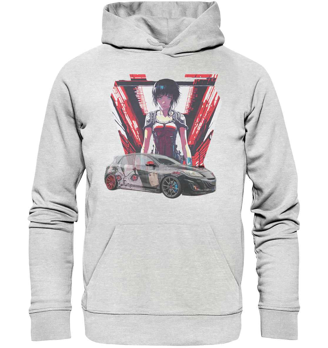 3 M P S Anime car  - Premium Unisex Hoodie