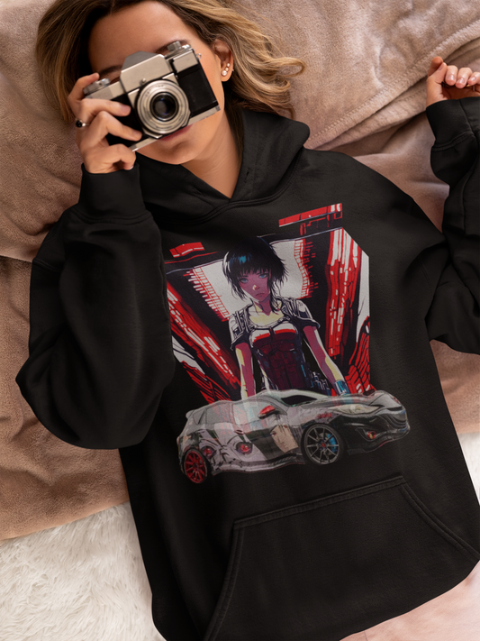 3 M P S Anime car  - Premium Unisex Hoodie