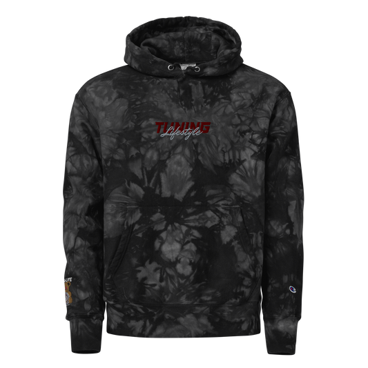 Unisex Champion-Batik-Kapuzenpullover Tuning Lifestyle gestickt