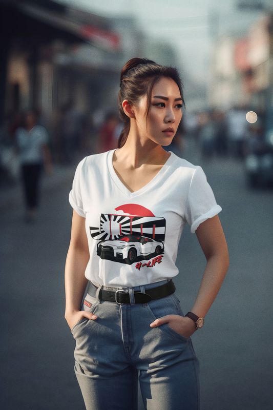 JDM4-Life R35 Merch - Ladies V-Neck Shirt